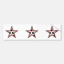 soccer star red bumper stickers