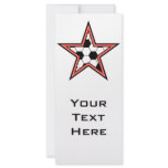 soccer star red full color rack card