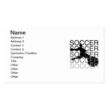 SOCCER T-shirts and Gifts Business Card Template