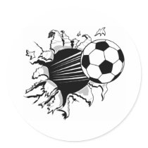Soccer Tearout Round Stickers