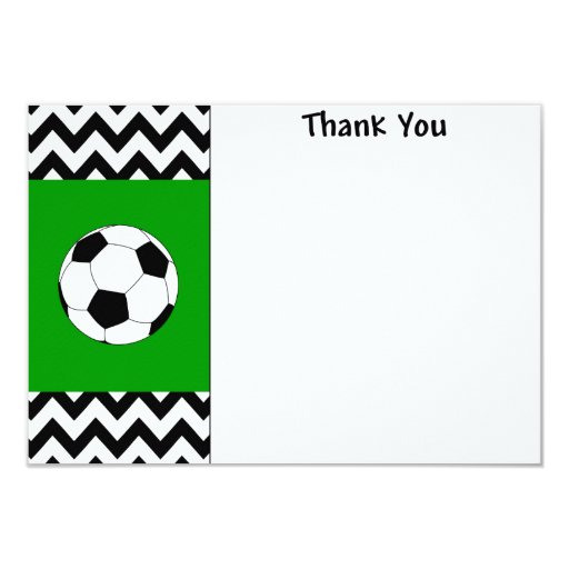 Soccer Thank you note cards Zazzle