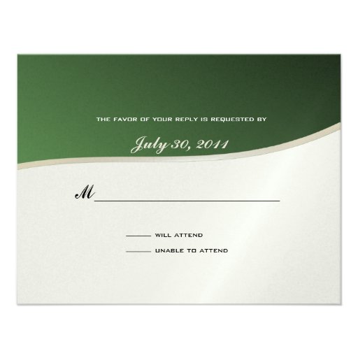 Soccer Theme Response Card Custom Invitation (front side)