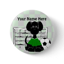 Soccer Time with LeiLani (with Name) Pinback Button