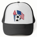 Soccer Torch USA Rd Flag hats