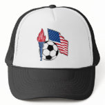 Soccer Torch USA Rd Flag hats