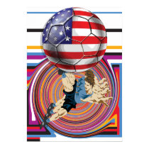 Soccer USA 2014 America Soccer Team Flag Ball posters