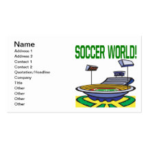 Soccer World Business Card Template