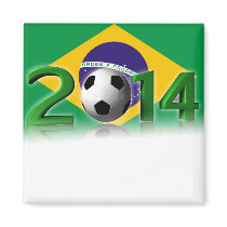 Soccer World Championship 2014 Magnets