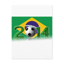 Soccer World Cup 2014 Postcard
