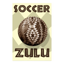 Soccer Zulu Large Poster for Soccer fans posters