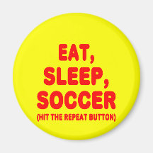 SoccerChick Repeat Fridge Magnet