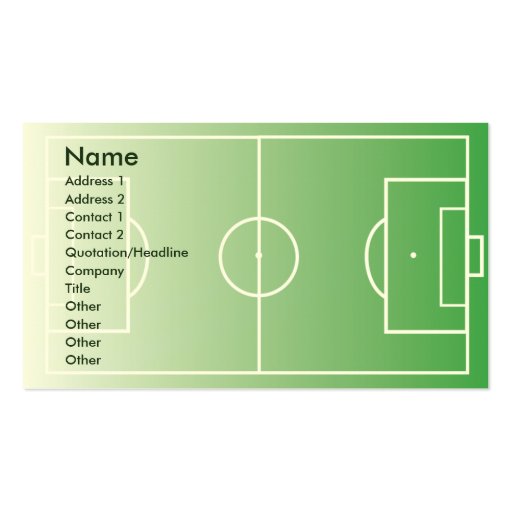 Soccerfield - Business Business Card Templates (front side)