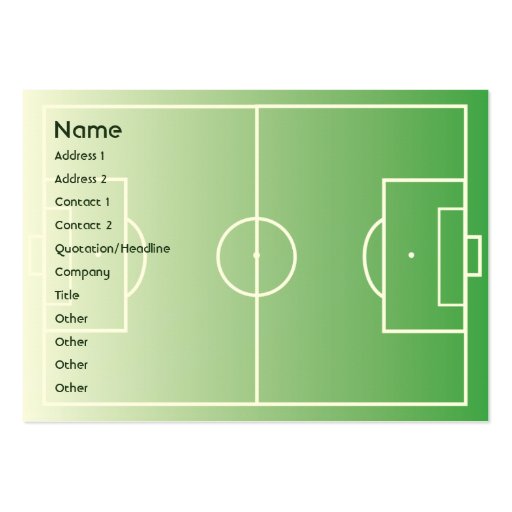 Soccerfield - Chubby Business Card (front side)