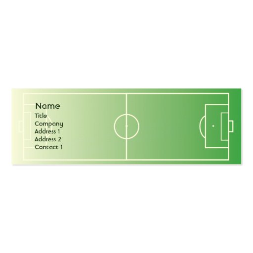 Soccerfield - Skinny Business Card Template (front side)