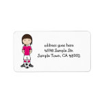 SoccerGirl Personalized Address Labels