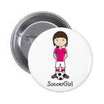 SoccerGirl Pinback Button