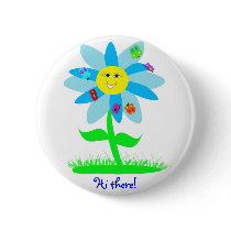 Social Butterfly buttons