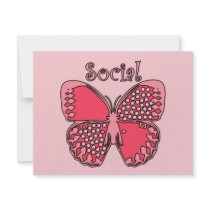 Social Butterfly invitations