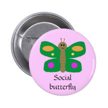 Social Butterfly pin