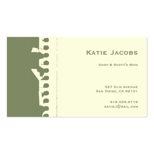 Social Calling Cards Business Card (front side)