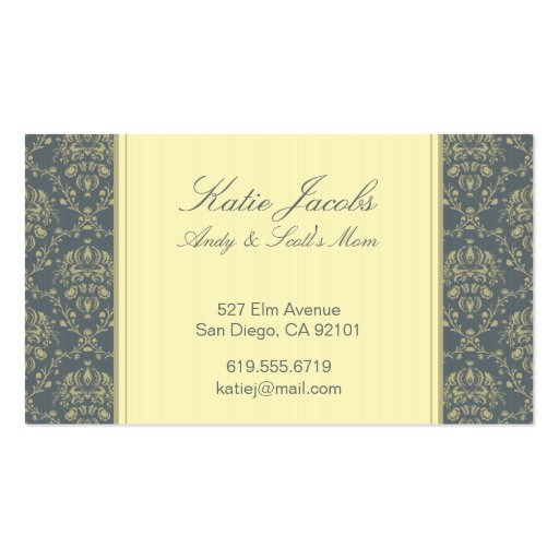 Social Calling Cards Business Card Templates (front side)