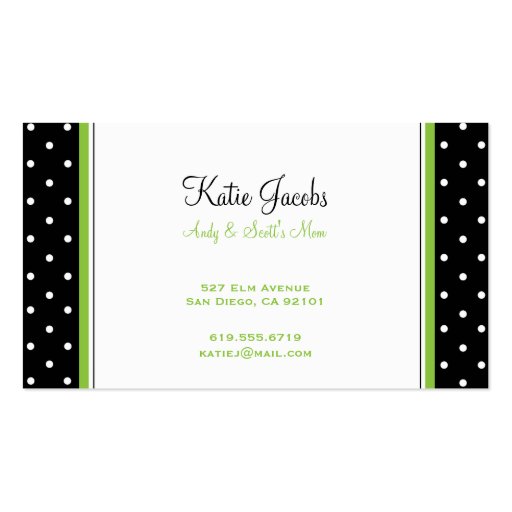 Social Calling Cards Business Cards (front side)