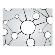 Social Circles Diagram Design Postcards