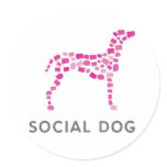 Social Dog Media Stickers 1.5"
