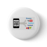 Social enabled QR Badge buttons
