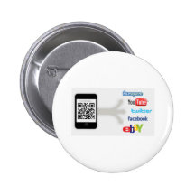 Social enabled QR Badge Pins