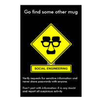 Social Engineering Security Awareness Poster posters