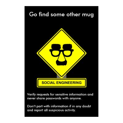 Social Engineering Security Awareness Poster by mindfulsecurity