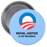 Social Justice is not socialism Pinback Buttons