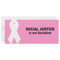 Social Justice is not socialism Customized Rack Card
