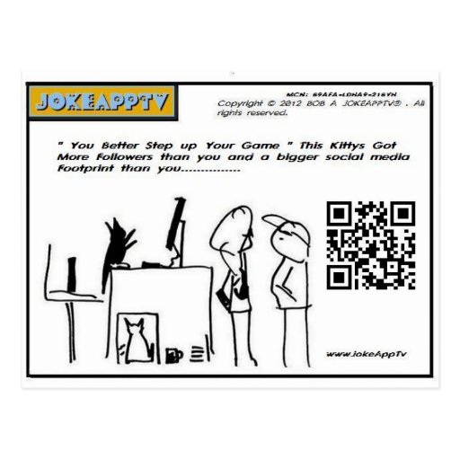 social media  cartoon postcard
