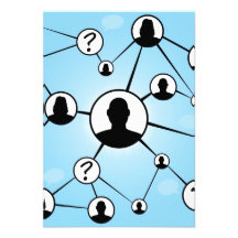 Social Media Friends Diagram Custom Announcements