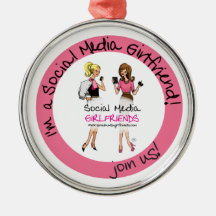 Social Media Girlfriends Ornament