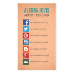 SOCIAL MEDIA ICONS SYMBOLS BUSINESS CARD | Zazzle