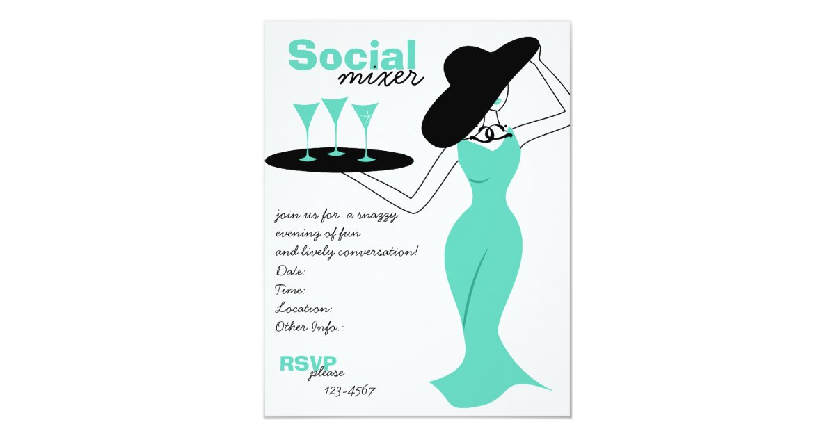 Social Mixer Card Zazzle
