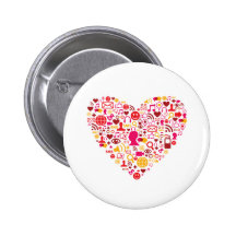 Social Network Heart Pin