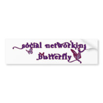 Social Networking Butterfly bumper stickers by captainjoekickass Social Networking Butterfly bumper stickers