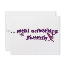 Social Networking Butterfly Personalized Invites