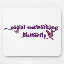 Social Networking Butterfly mousepads by captainjoekickass Social Networking Butterfly mousepads