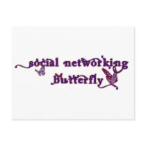 Social Networking Butterfly postcards by captainjoekickass Social Networking Butterfly postcards