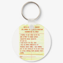 Social Networking Contract For Creeping Parents keychains