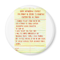 Social Networking Contract For Creeping Parents magnets by ScottInk Social Networking Contract For Creeping Parents magnets