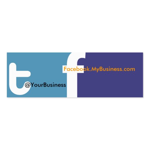Social Profile Business Card tf 2.0 Back logo