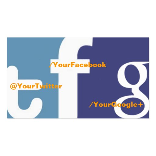 Social Profile Business Card tfg 2.0 tfgback (back side)
