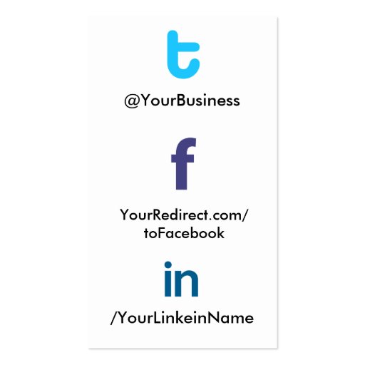 Social Profile Business Card tfl 2.0 Wer@bl tflbak (back side)