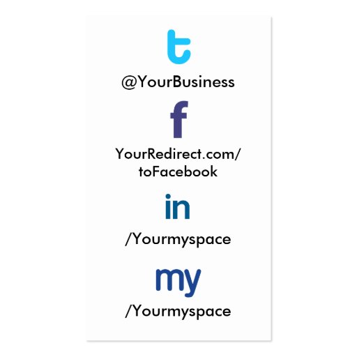 Social Profile Business Card tflm 2.0 vertblankbak